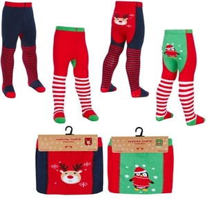 Medias festivas de Navidad para bebé con empuñaduras algodón rico pingüino Rodolfo 6 - 24 M  - Imagen 1 de 3