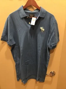 Camisa polo con logotipo de algodón suave rara, vintage Abercrombie & Fitch XL nueva con etiquetas - Imagen 1 de 11
