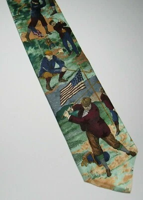 Golfer Americana Fore Dress Golfing Necktie - Image 1 of 4