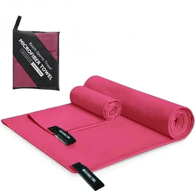 Microfiber Beach Towel Quick Dry Ultralight Absorbent Sports Gym Swim Yoga - Image 1 of 4