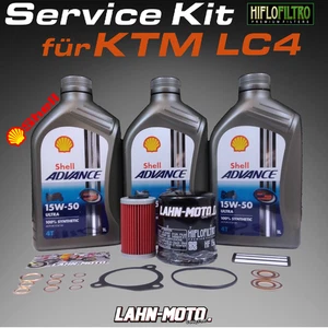 Service Kit passt f. KTM LC4 400 /620 / 640 / 660 EXC SMC SM Shell 15W50 - Bild 1 von 5