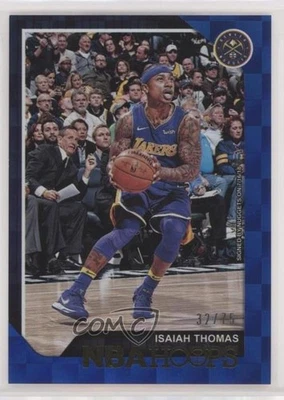 2018-19 Panini NBA Hoops Blue Checkerboard /75 Isaiah Thomas #195 - Image 1 of 2