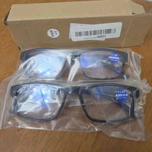 Lesebrillen 2er Pack schwarzes Gestell +1,00 Stärke Lesebrille - Bild 1 von 3