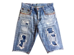 Edwin Japan Blue Trip 503 Men's Vintage Y2K Distressed Blue Denim Shorts - W32 - Picture 1 of 12