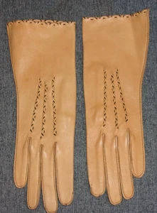 Women's Deerskin Gloves Size 6.5 - Picture 1 of 4