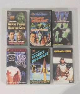 VHS Old Horror Tape Lot  Angry Red Planet Beast From Haunted Cave Terror From... - Picture 1 of 4