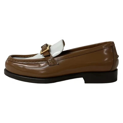 Sergio Rossi - 棕色白色漆皮女鞋 — 第 1/4 张图片