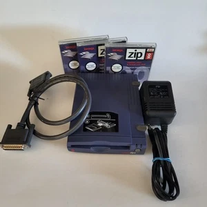iOmega ZIP 100 SCSI External Drive Z100S2 Mac PC - Power Adapter & Zip Disk - Picture 1 of 11