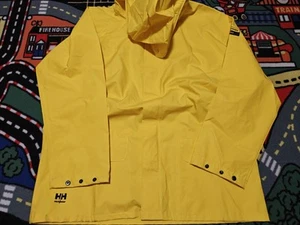 NWT Helly Hansen Men's Mandal Waterproof Jacket with Hood Yellow XL With Flaws - Picture 1 of 8