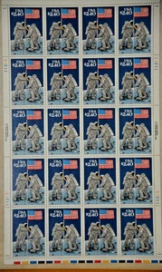Flag On Moon Block 20 US $2.40 ea postage stamps Scott # 2419 MNH 1989 $48 - Picture 1 of 2