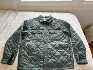 Old Navy Mens Quilted Button Front Shirt Jacket Olive Green Size XL - Picture 1 of 9