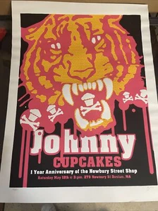 Limited Edition Numbered 137/150 Johnny Cupcakes 1 Year Anniversary Newbury St - Picture 1 of 4