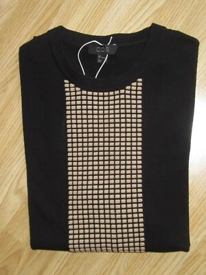 NEW Mens COS S RRP £69 Stretch Wool Mix Black Jumper Crew Neck GENUINE w Tags - Image 1 of 4