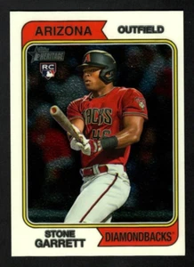 Stone Garrett 2023 Topps Heritage #210 Chrome Rookie /999 Arizona Diamondbacks - Bild 1 von 2