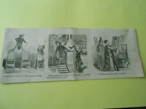 Caricature Vignettes 1848 - Le Tour des trois fauteuils plus fort que chez Nicol - Foto 1 di 1