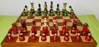 Vtg Erzgebirge Wooden Chess Set 32 Pieces Without Board from Germany