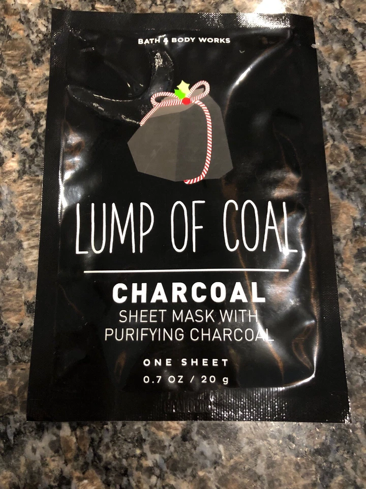 BATH & BODY WORKS TROZO DE CARBÓN LÁMINA MÁSCARA ~ NUEVO 0,7 OZ 20 g Una hoja Foto 1 de 2