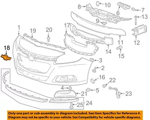 GM OEM 13-16 Malibu Limited Bumper Components-Emblem 23131644 - Picture 1 of 2
