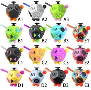 Fidget Cube Hexagon 12 Sides Desk Children’s Toy Adult Stress Relief Cubes UK - Picture 1 of 45