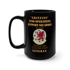 Black Mug 15oz - 52nd Operations Support Squadron - Griffins - Wings Up Talons
