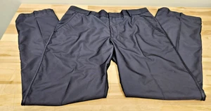 J Lindeberg Pants Men 36x32 Golf Regular Fit Troyan Micro Twill Black Zip Leg - Picture 1 of 9
