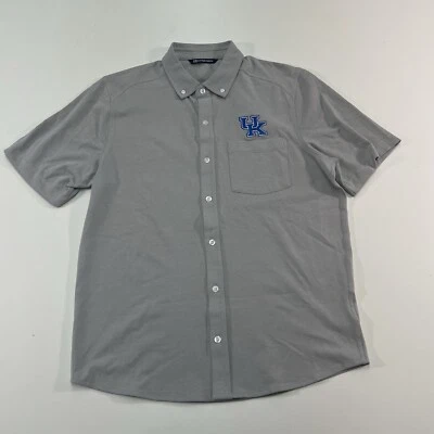 Mens M UNIVERSITY OF KENTUCKY Cutter & Buck Button-Down Shirt Gray Stretch UK - Image 1 of 4