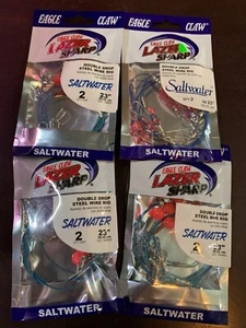 Double Drop Steel Wire Rig 2pk 23" Saltwater Lot x4pks Eagle Claw Lazer Sharp - Picture 1 of 2