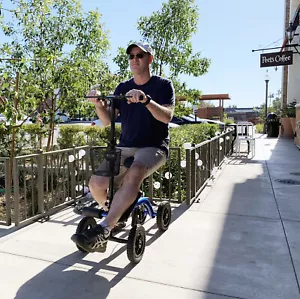 Tuffcare Smooth Steerable Seated Scooter, Slow Propelled Mobility Knee Walker - Picture 1 of 16