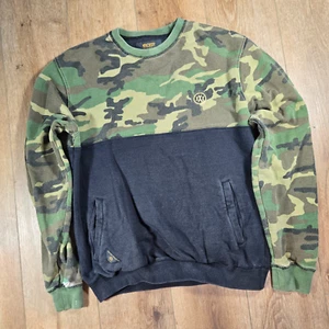 Vintage 10 Deep Camo Pullover Sweatshirt Men’s L Duck Camo Y2K Style Utility - Picture 1 of 10