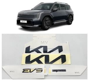 Hood Trunk EV9 Letter GT Line Glossy Black Emblem Badge For 2024, 2025+ Kia EV9 - Picture 1 of 14