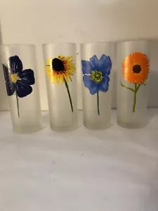 Frosted Floral Made in France Tumblers (4) - Picture 1 of 3