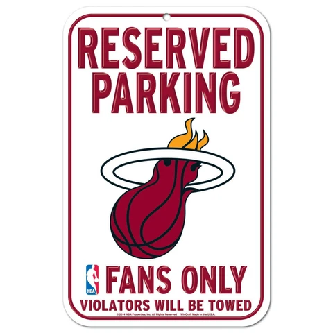MIAMI HEAT FANS ONLY 11"X17" PLASTIC SIGN DURABLE POSTER NBA LICENSED Cover