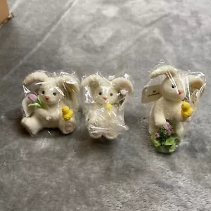 BOX of 12 - Hallmark Easter Bunny Rabbit Home Decorative Figurines Ornaments - Picture 1 of 19