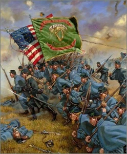 Mark Maritato Signed Limited Ed Civil War Canvas Art Print Irish Brigade 20x24 - Picture 1 of 2
