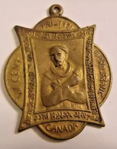 1221-1921 antiker katholischer Glaube Heiliger Franz Irge Anhänger siebenhundert Jahre 46652 - Bild 1 von 3