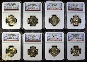 2007 - P&D Presidential Dollar Proof Set of 8 Coins $1 First Year NGC MS67 SMS - Picture 1 of 2