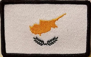 CYPRUS Flag Military Patch With VELCRO Brand Fastener BLACK Border - Picture 1 of 1