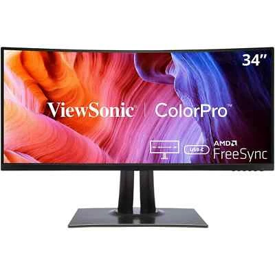 Viewsonic VP3481A 34" WQHD+ Curved Screen LED LCD Monitor - 21:9 - New Opened - Image 1 of 4