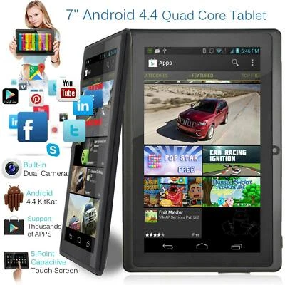 Kids 8GB 7" WIFI Tablet Videos Games Two Camera Quad Core Child Friendly Gift  - Image 1 of 4