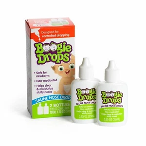 Boogie Drops Saline Nose Drops Twin Pack 1.7 fluid ounces - Picture 1 of 3