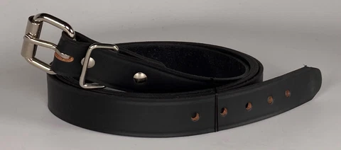 #85705 TRUNK STRAP - LEATHER,  W/NICKEL PLATED BUCKLE. COLOR: BLACK Cover