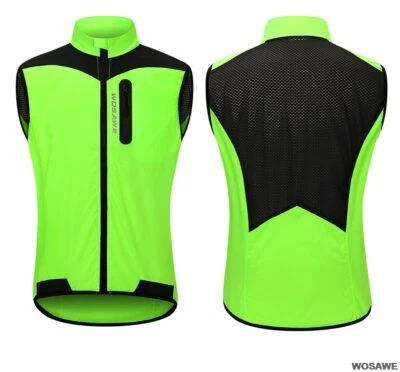 Cycling Vest Running Sleeveless Jacket Windproof MTB Bicycle Riding Reflective - Image 1 of 4