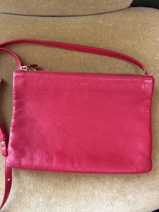 CELINE | Red Trio Lambskin Leather Crossbody Bag - Bild 1 von 11
