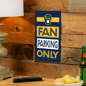 Milwaukee Brewers Fan Parking USA Metal Wall Sign, 7.5" x 11.5" - Picture 1 of 2