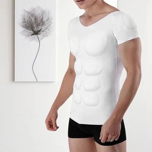 Fake Muscle Suit Shirt Men Comfortable Bodybuilder Enhancers Undershirt for - Picture 1 of 7