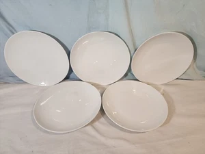 PILLIVUYT Coupe Porcelain Dinner Plates, Set of 5, Crafted in France, NICE - Picture 1 of 21