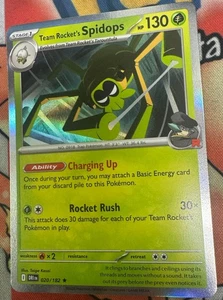 Team Rocket's Spidops 020/182 (Holo) Pokemon TCG: Destined Rivals - Picture 1 of 1
