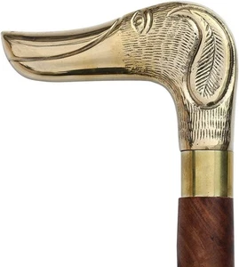 37'' Handmade Design Brass Walking Stick with Brass Handle Stylish Wooden Can... - Picture 1 of 7