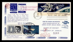 DR WHO 1967 SPACE ROCKET MAIL EZ #101C1A FDC COMBO JOHN F KENNEDY JFK M49942 - Picture 1 of 2