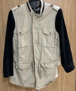 Daniel Rainn Jacke Damen Gr. 1X Beige Military Full Zip Druckknopfverschluss Taschen - Bild 1 von 10